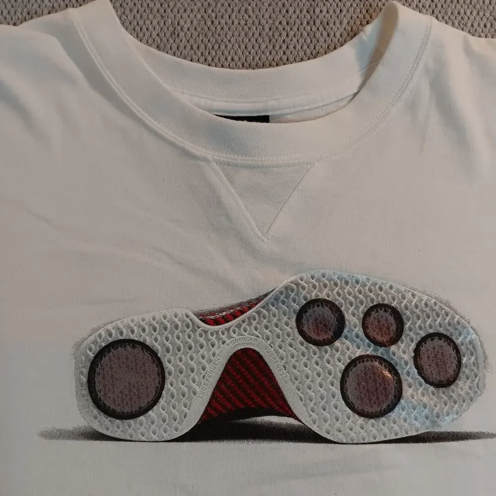 Nike Air Jordan Sneaker Tech Tee Mens XXL White Jumpman Logo Basketball Shoe Y2K